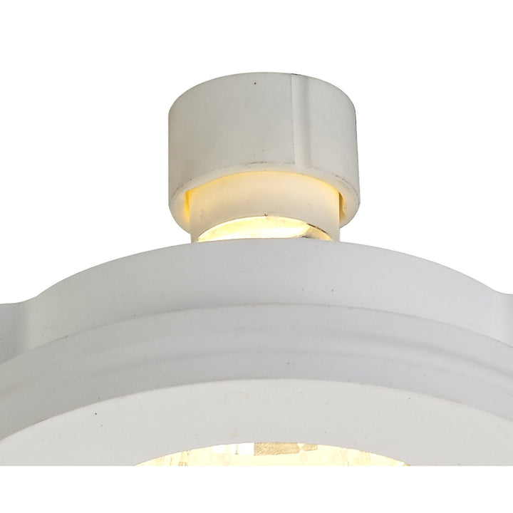 Nelson Lighting NL71709 Sucro Round Stepped Recessed Spot Light White Paintable Gypsum