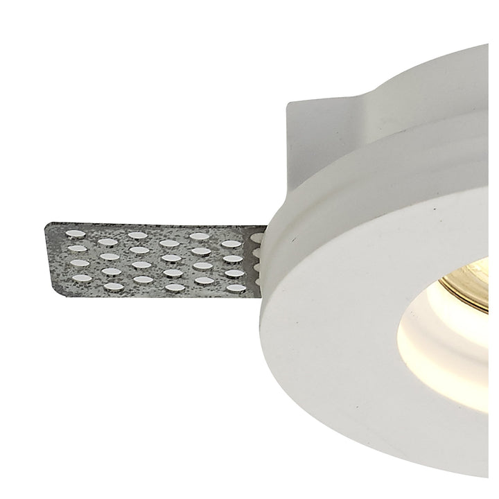 Nelson Lighting NL71709 Sucro Round Stepped Recessed Spot Light White Paintable Gypsum