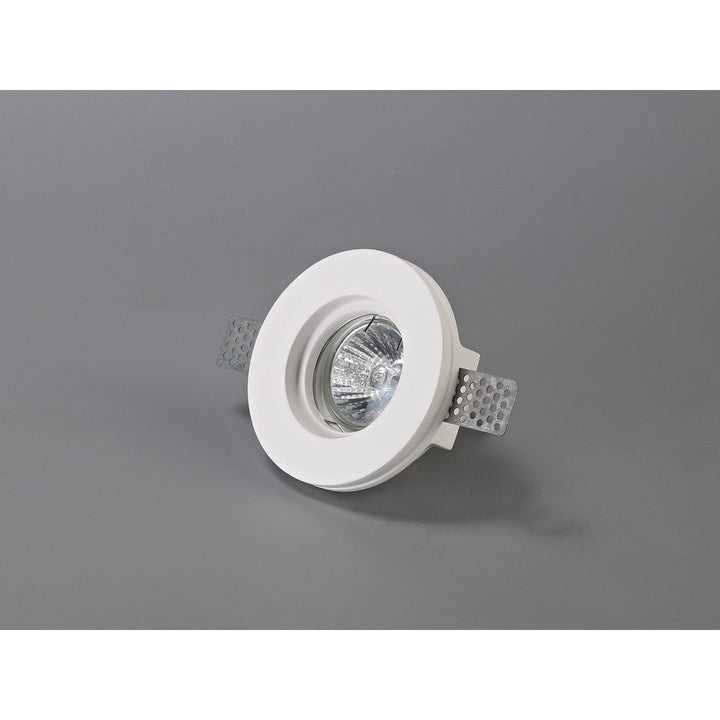 Nelson Lighting NL71709 Sucro Round Stepped Recessed Spot Light White Paintable Gypsum
