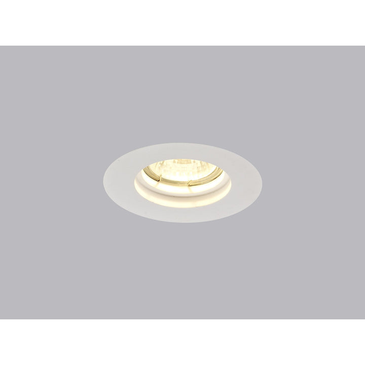 Nelson Lighting NL71709 Sucro Round Stepped Recessed Spot Light White Paintable Gypsum