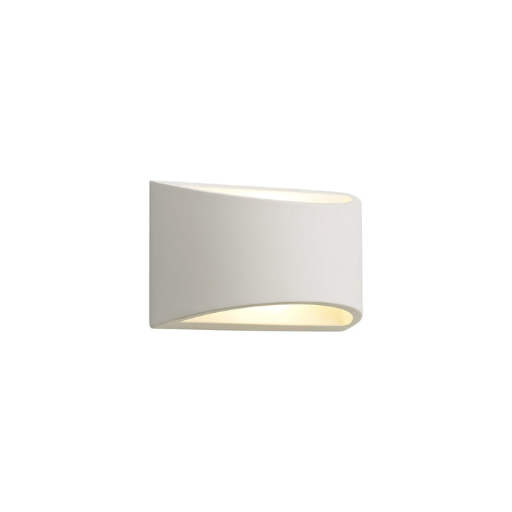 Nelson Lighting NL71759 Sucro Rectangular Wall Lamp 1 Light White Paintable Gypsum
