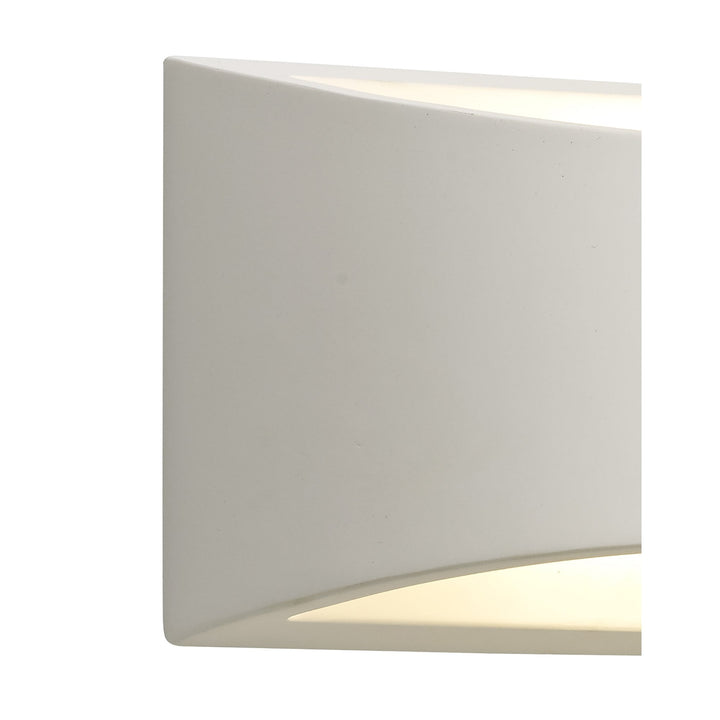 Nelson Lighting NL71759 Sucro Rectangular Wall Lamp 1 Light White Paintable Gypsum