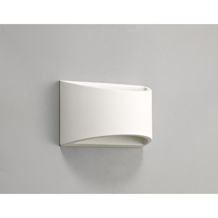 Nelson Lighting NL71759 Sucro Rectangular Wall Lamp 1 Light White Paintable Gypsum