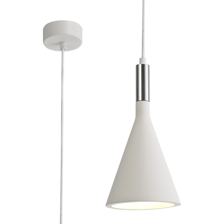 Nelson Lighting NL71769 Sucro Pendant 1 Light White Paintable Gypsum