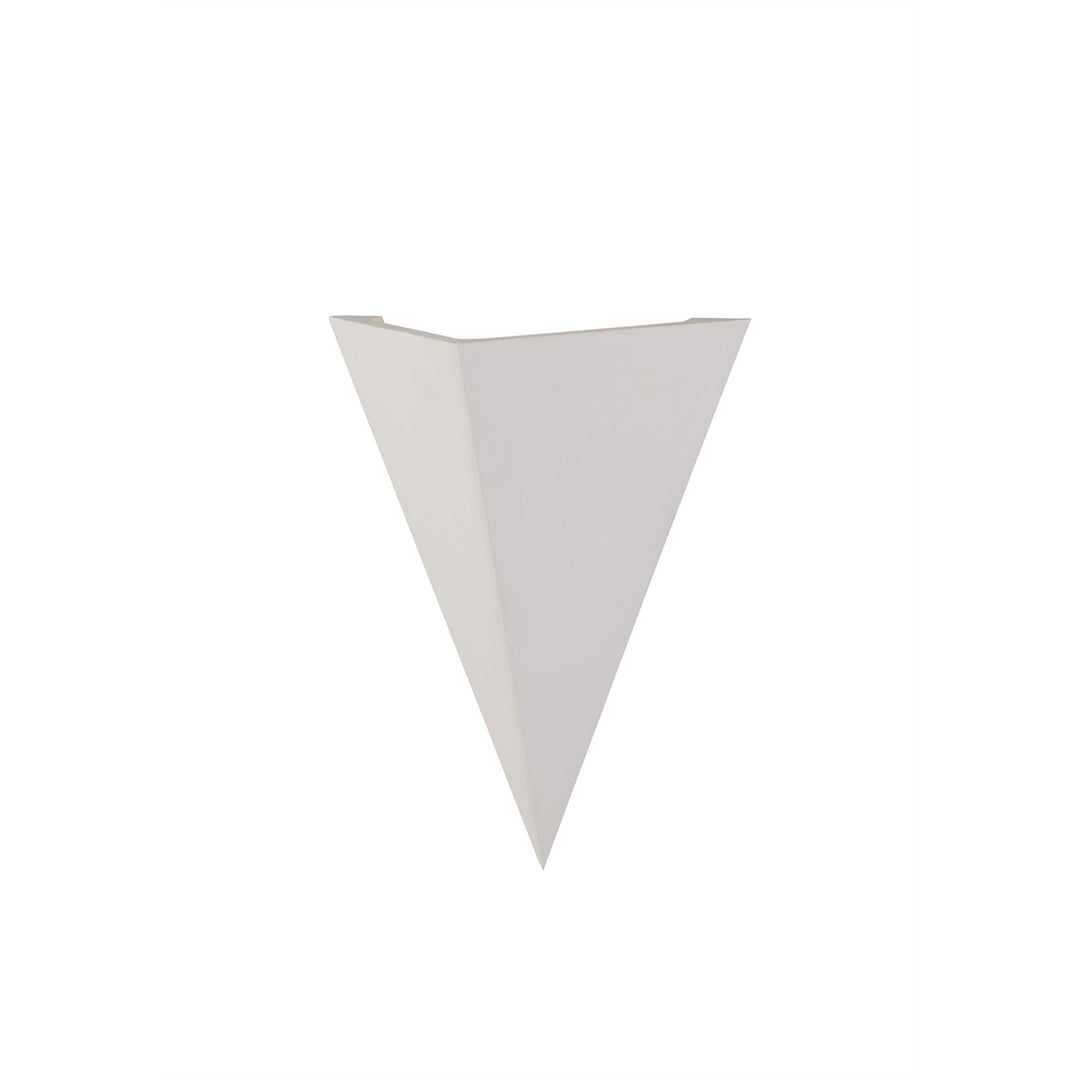 Nelson Lighting NL77139 Sucro Triangle Wall Lamp 1 Light White Paintable Gypsum