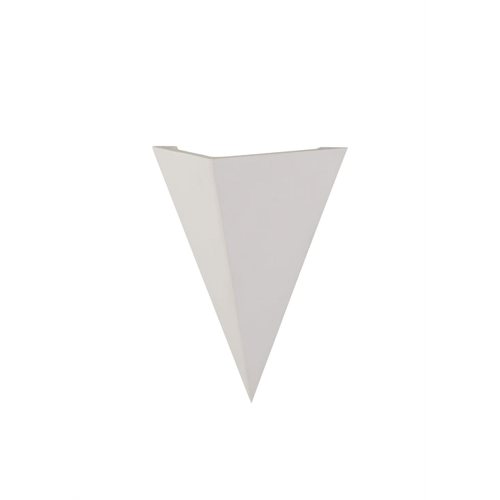 Nelson Lighting NL77139 Sucro Triangle Wall Lamp 1 Light White Paintable Gypsum