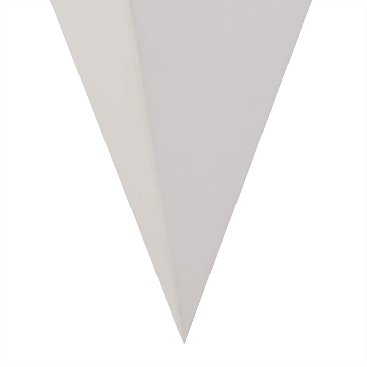Nelson Lighting NL77139 Sucro Triangle Wall Lamp 1 Light White Paintable Gypsum