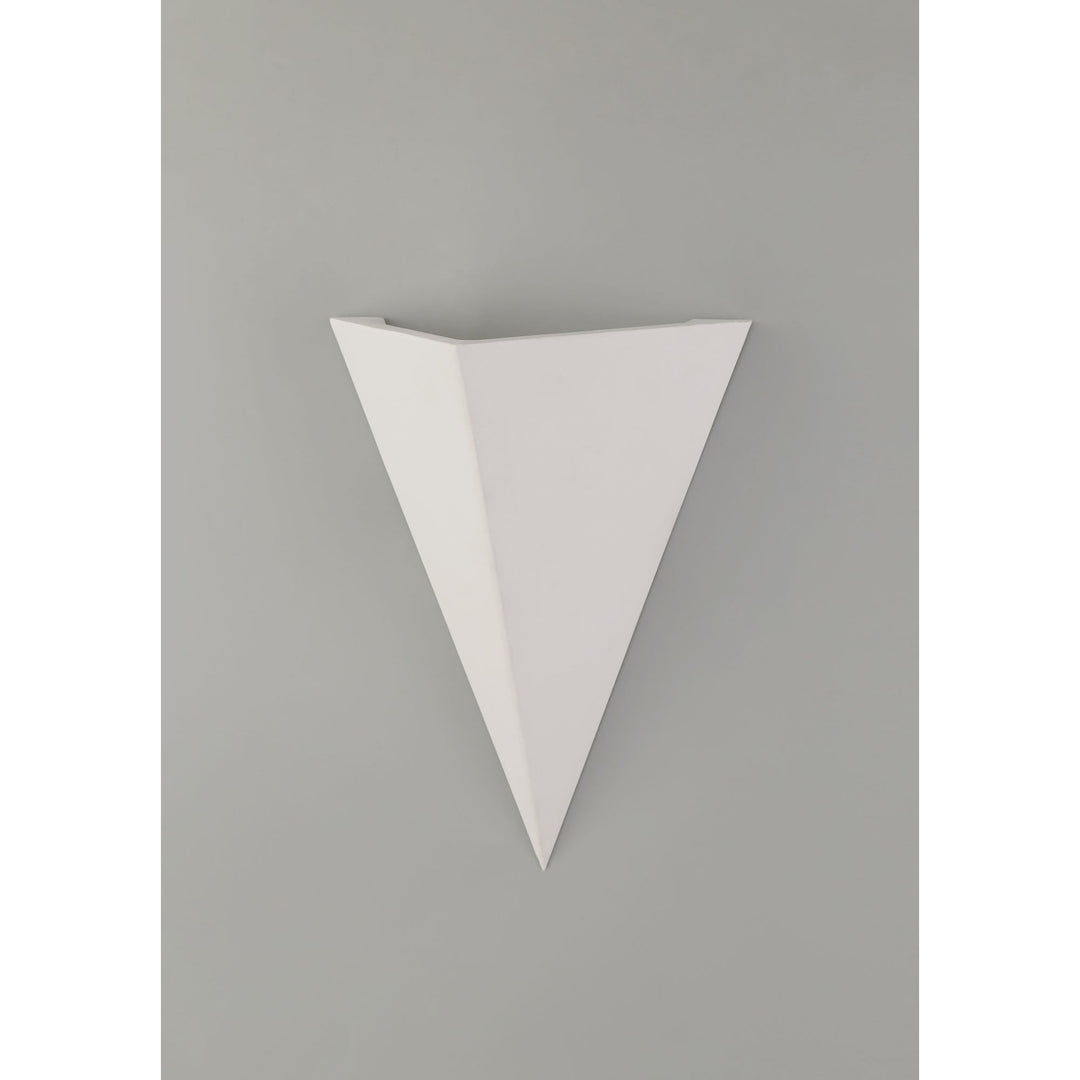 Nelson Lighting NL77139 Sucro Triangle Wall Lamp 1 Light White Paintable Gypsum