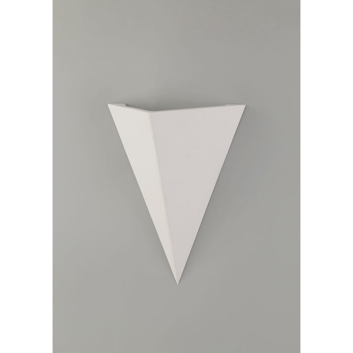 Nelson Lighting NL77139 Sucro Triangle Wall Lamp 1 Light White Paintable Gypsum