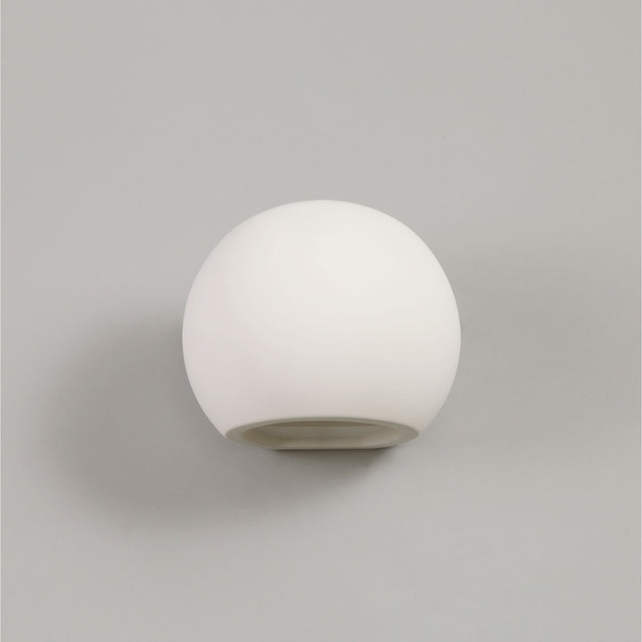 Nelson Lighting NL77149 Sucro Round Ball Up & Down Wall Lamp 1 Light White Paintable Gypsum