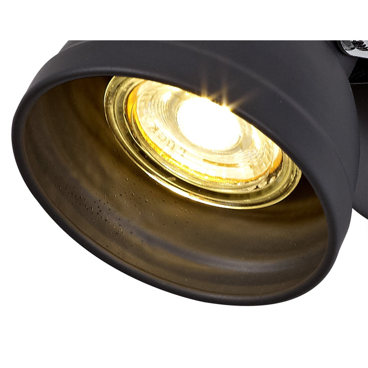Nelson Lighting NL81189 Tabby Adjustable Spot Light 1 Light Matt Grey/Polished Chrome