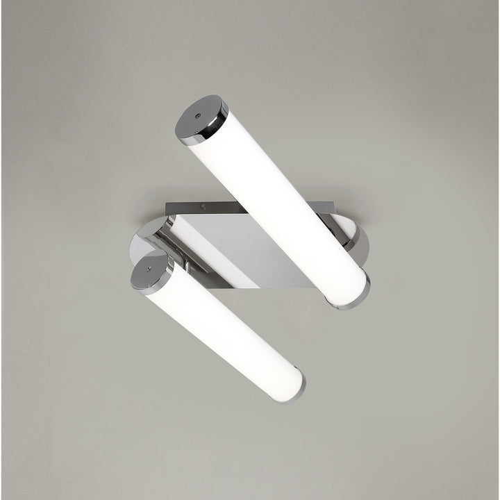 Nelson Lighting NL70229 Tao Bathroom Ceiling Lamp 2 Light LED Polished Chrome