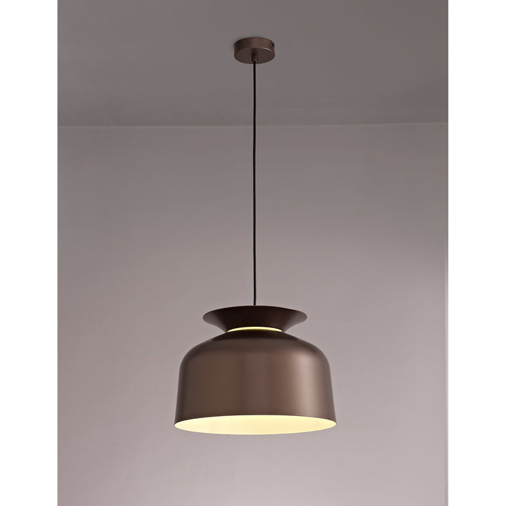 Nelson Lighting NL76019 Timmy Single Pendant 1 Light Adjustable Gloss Coffee