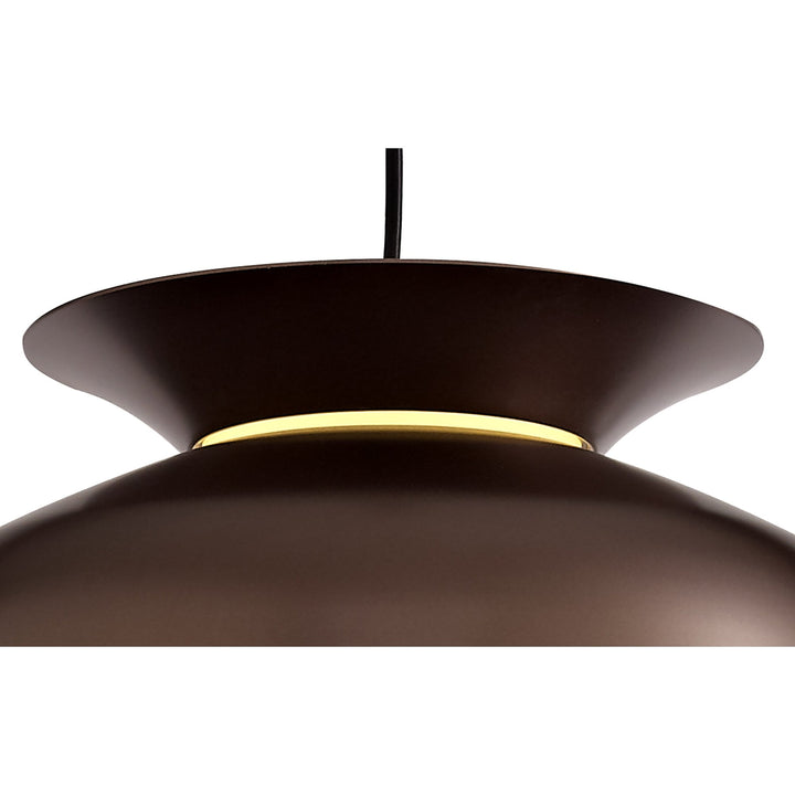 Nelson Lighting NL76019 Timmy Single Pendant 1 Light Adjustable Gloss Coffee