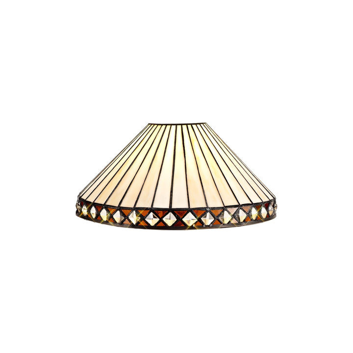 Nelson Lighting NL72599 Tink Tiffany 30cm Non-electric Shade For Pendant/Ceiling/Table Lamp Amber/Cream