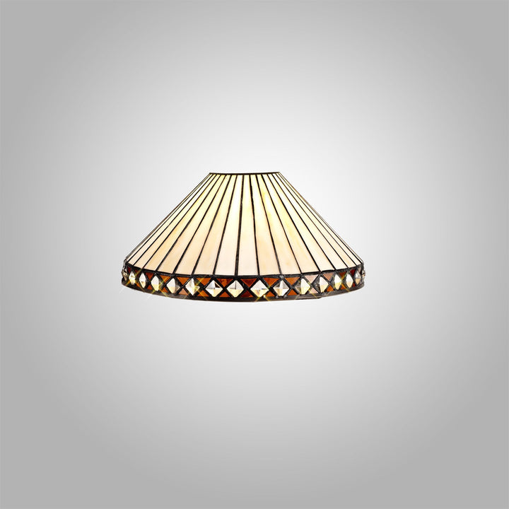 Nelson Lighting NL72599 Tink Tiffany 30cm Non-electric Shade For Pendant/Ceiling/Table Lamp Amber/Cream