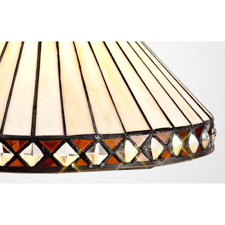 Nelson Lighting NL72599 Tink Tiffany 30cm Non-electric Shade For Pendant/Ceiling/Table Lamp Amber/Cream