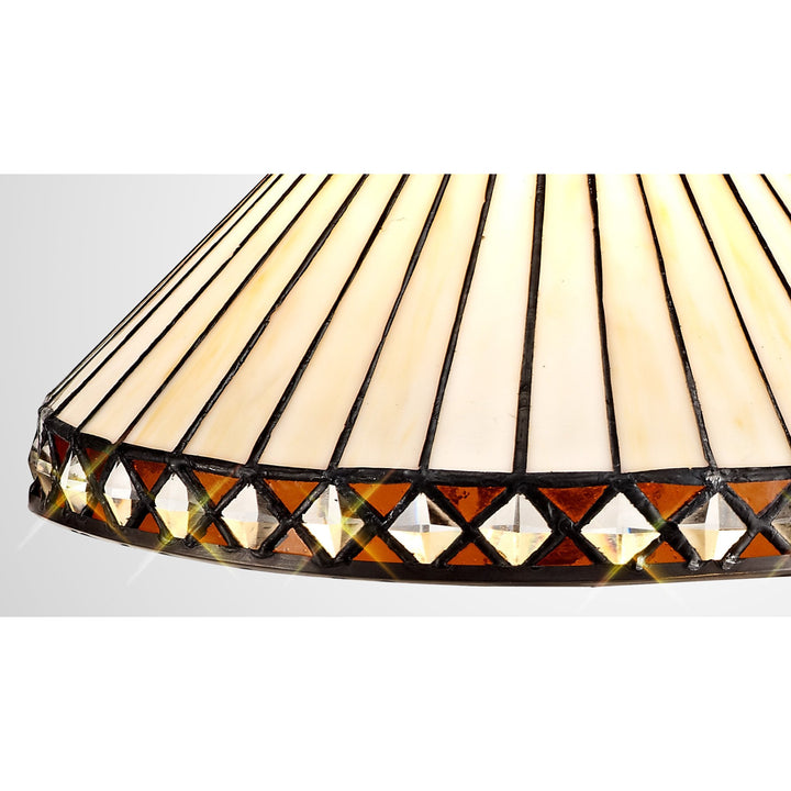 Nelson Lighting NL72599 Tink Tiffany 30cm Non-electric Shade For Pendant/Ceiling/Table Lamp Amber/Cream