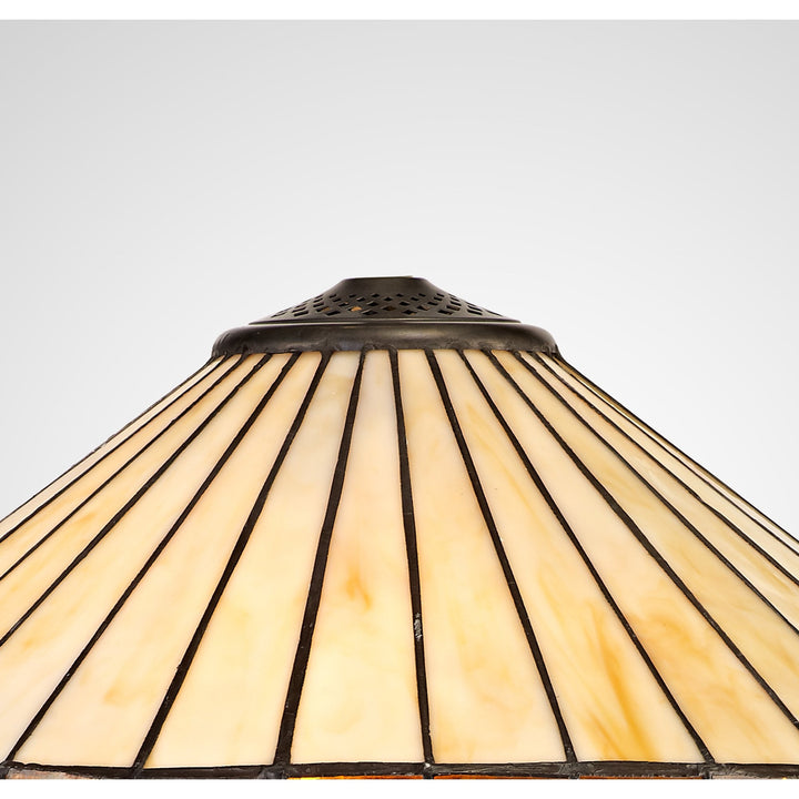 Nelson Lighting NL72609 Tink Tiffany 40cm Shade Only Suitable For Pendant/Ceiling/Table Lamp Amber/Cream