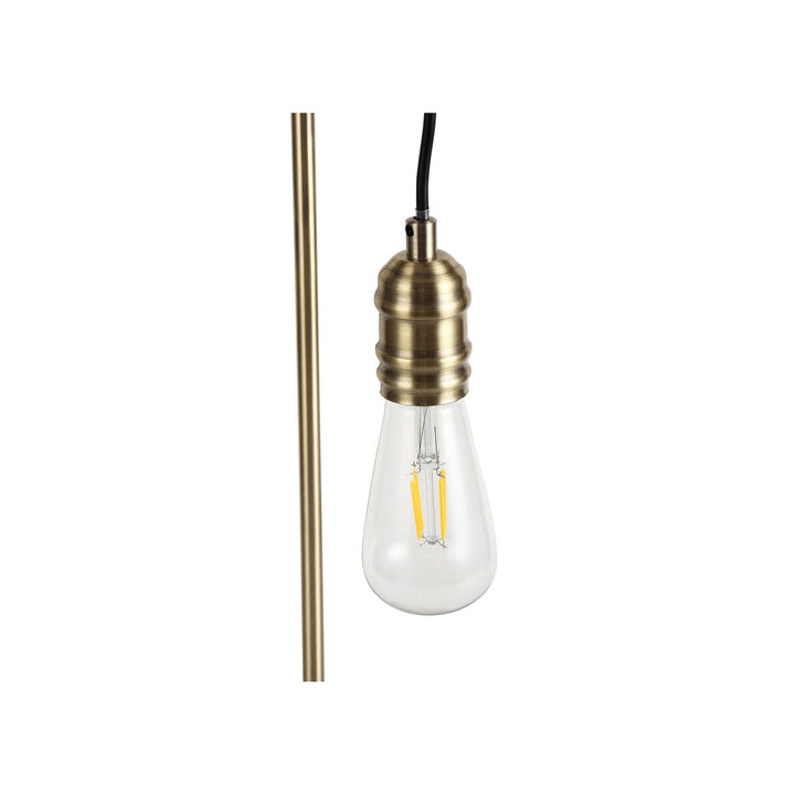 Nelson Lighting NL77499 Tuba Table Lamp 1 Light Medium Oak/Antique Brass