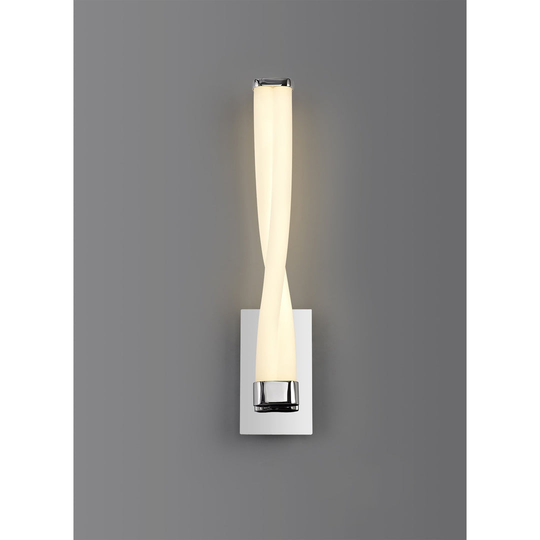 Nelson Lighting NL73889 Twill Bathroom Wall Lamp Small LED Polished Chrome