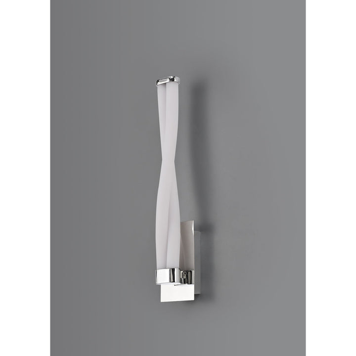 Nelson Lighting NL73889 Twill Bathroom Wall Lamp Small LED Polished Chrome