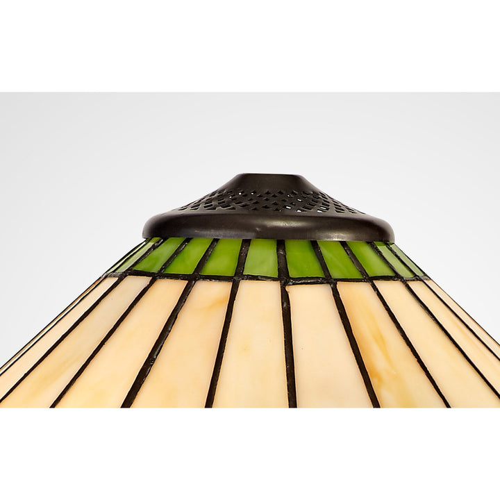 Nelson Lighting NL72419 Umbrian Tiffany 40cm Shade Only Suitable For Pendant/Ceiling/Table Lamp Green/Cream