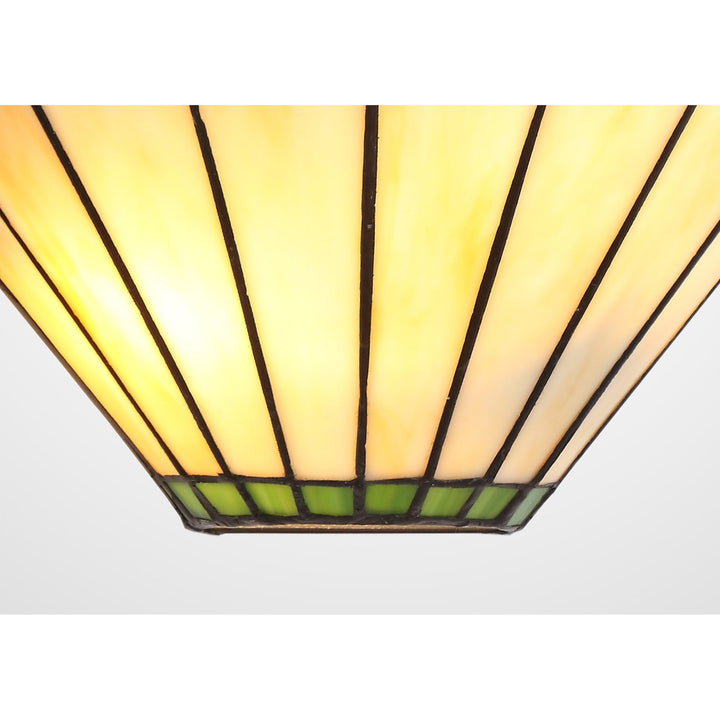 Nelson Lighting NL72429 Umbrian Tiffany Wall Lamp 2 Light Green/Cream/Crystal