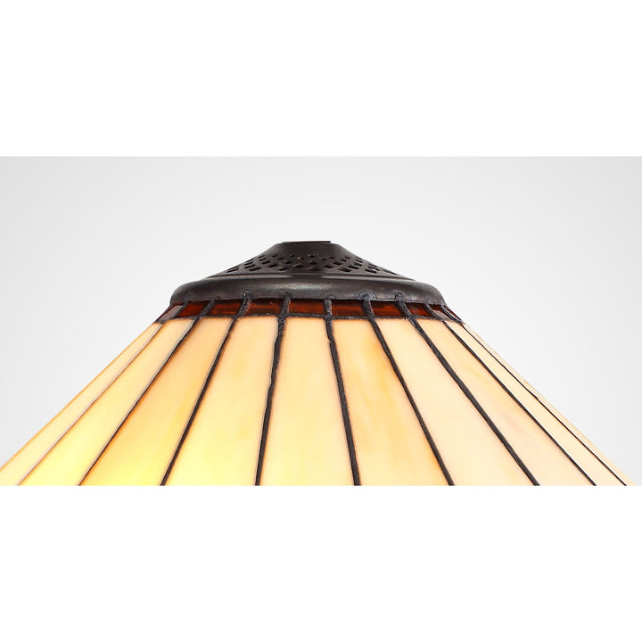 Nelson Lighting NL72449 Umbrian Tiffany 40cm Shade Only Suitable For Pendant/Ceiling/Table Lamp Amber/Cream