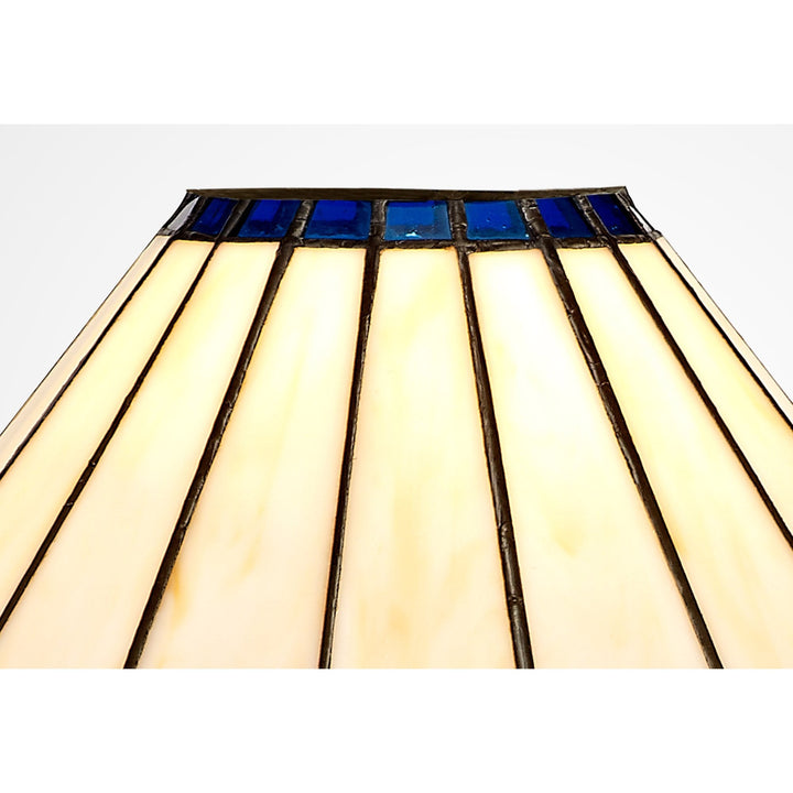 Nelson Lighting NL72499 Umbrian Tiffany 30cm Non-electric Shade Blue/Cream/Crystal