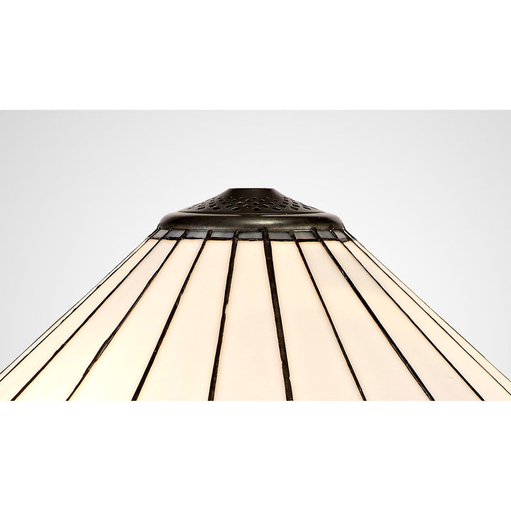 Nelson Lighting NL72539 Umbrian Tiffany 40cm Shade Only Suitable For Pendant/Ceiling/Table Lamp Grey/Cream