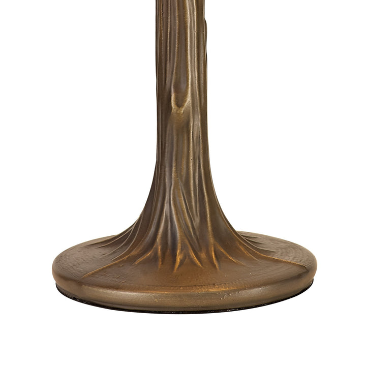 Nelson Lighting NLK03379 Umbrian 2 Light Tree Like Table Lamp With 40cm Tiffany Shade Grey/Chrome/Antique Brass