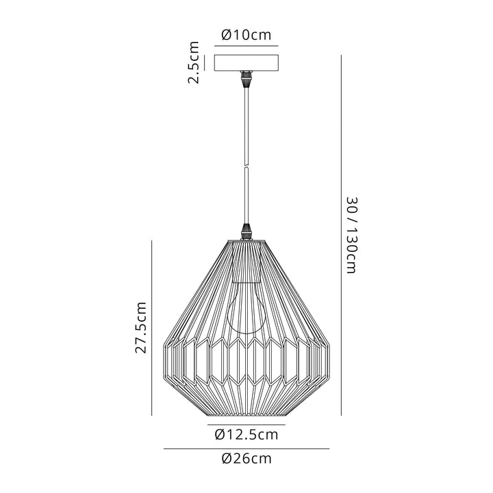 Nelson Lighting NL71339 Valerie Small Pendant 1 Light Antique Copper