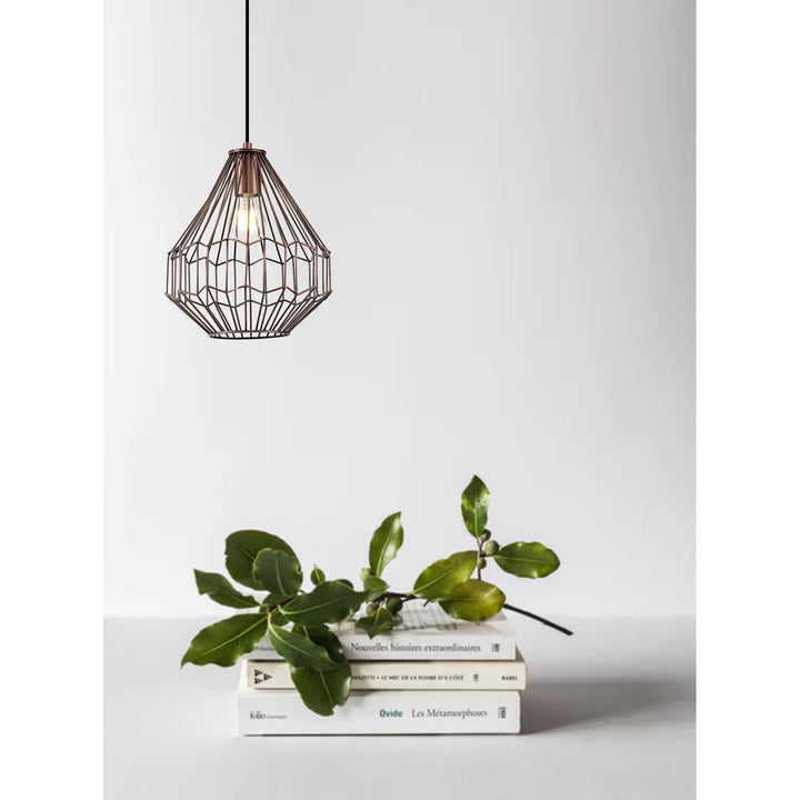 Nelson Lighting NL71349 Valerie Medium Pendant 1 Light Antique Copper