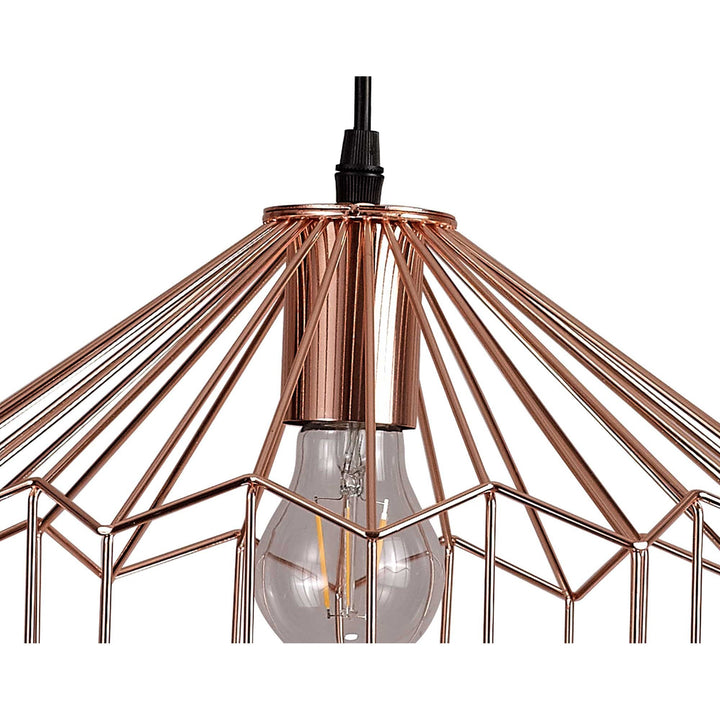 Nelson Lighting NL71349 Valerie Medium Pendant 1 Light Antique Copper