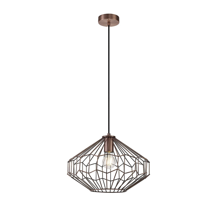 Nelson Lighting NL71349 Valerie Medium Pendant 1 Light Antique Copper