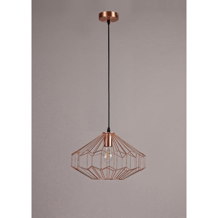 Nelson Lighting NL71349 Valerie Medium Pendant 1 Light Antique Copper
