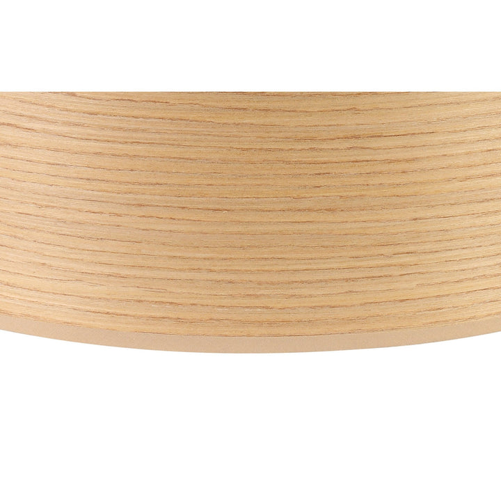 Nelson Lighting NL76909 Vivi Round 395x 180mm Wood Effect Shade Light Oak/White Laminate