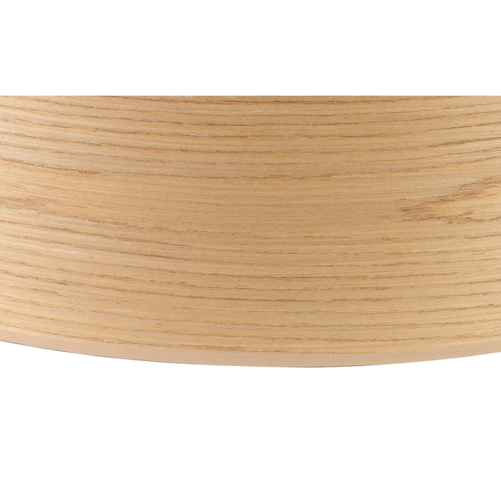 Nelson Lighting NL76919 Vivi Round 600x 210mm Wood Effect Shade Light Oak/White Laminate