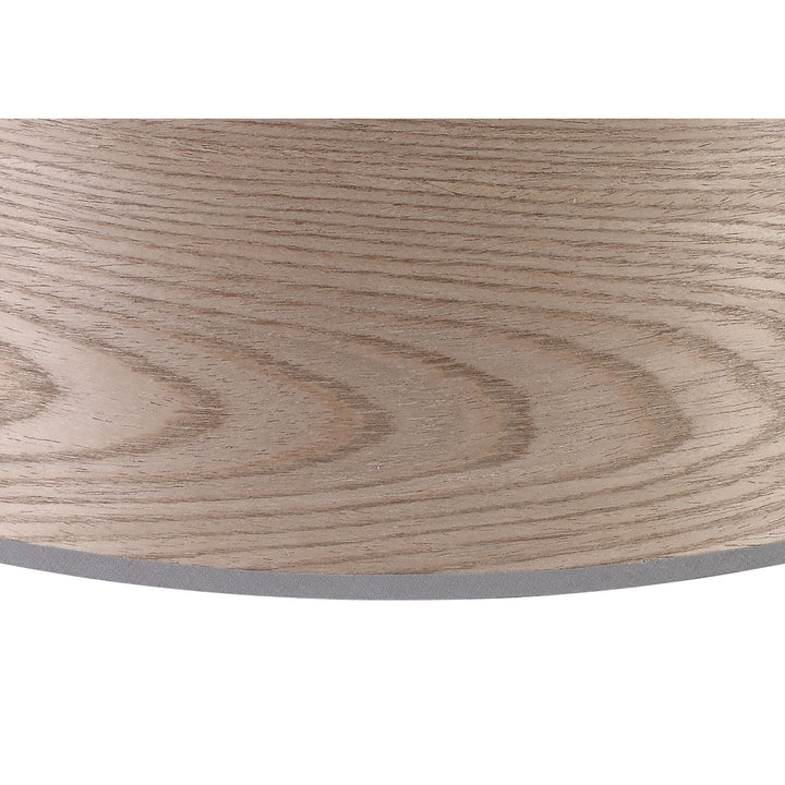 Nelson Lighting NL76929 Vivi Round 395x 180mm Wood Effect Shade Grey Oak/White Laminate
