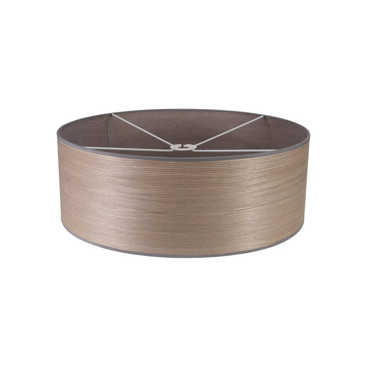 Nelson Lighting NL76939 Vivi Round 600x 210mm Wood Effect Shade Grey Oak/White Laminate