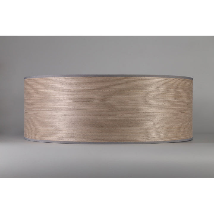 Nelson Lighting NL76939 Vivi Round 600x 210mm Wood Effect Shade Grey Oak/White Laminate