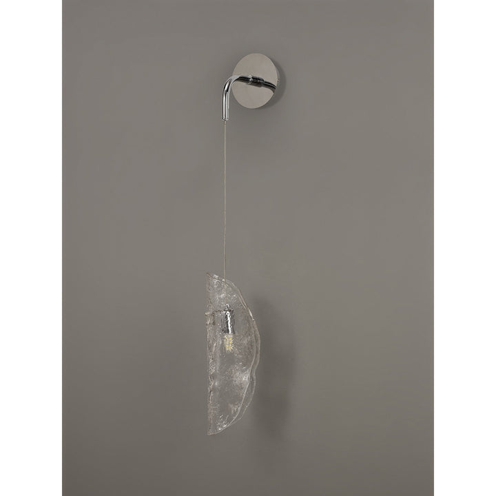 Nelson Lighting NL81939 Wish Wall Light 1 Light Polished Chrome/Clear Glass