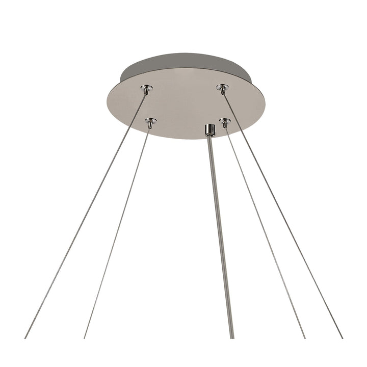 Nelson Lighting NL78089 Zian 80cm Round Pendant Chandelier 12 Light Polished Chrome/Crystal