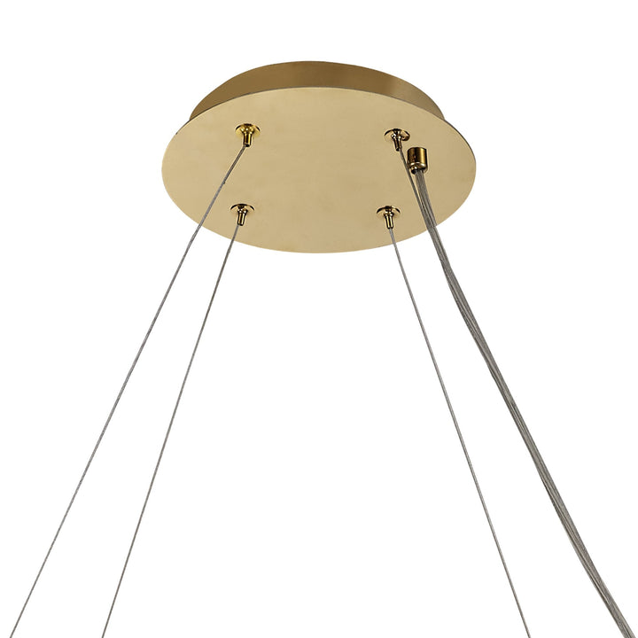 Nelson Lighting NL78179 Zian 80cm Round Pendant Chandelier 12 Light Gold/Crystal