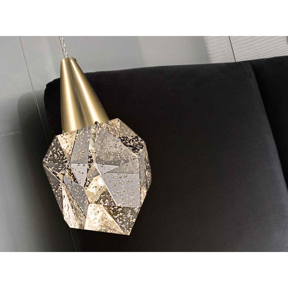 Schuller 157025 Aquaria LED Pendant 1 Light Matt Gold