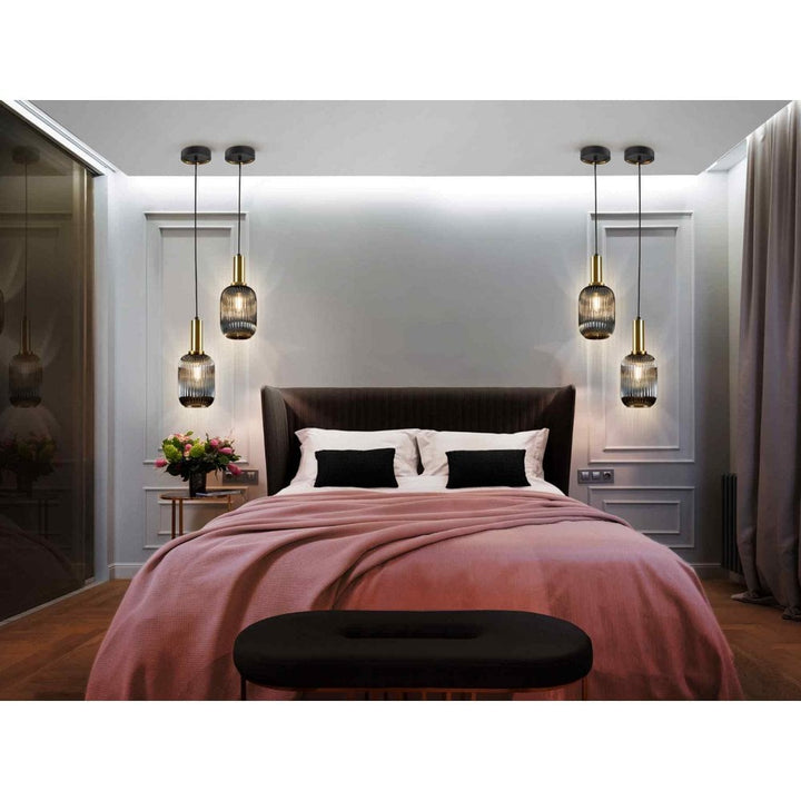 Schuller 225632 Norma Pendant 1 Light Smoke Grey