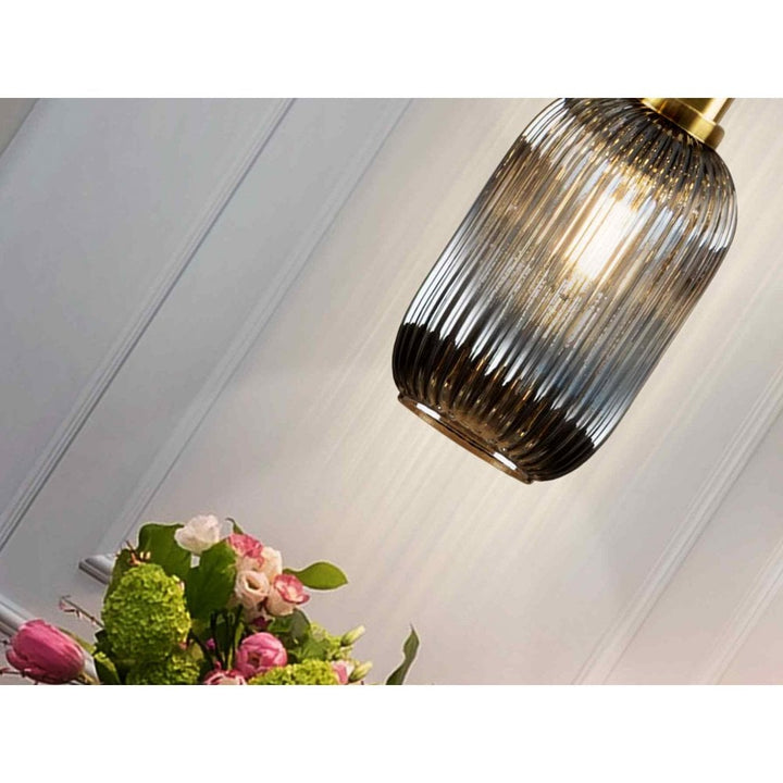 Schuller 225632 Norma Pendant 1 Light Smoke Grey