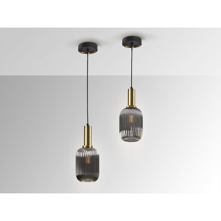 Schuller 225632 Norma Pendant 1 Light Smoke Grey