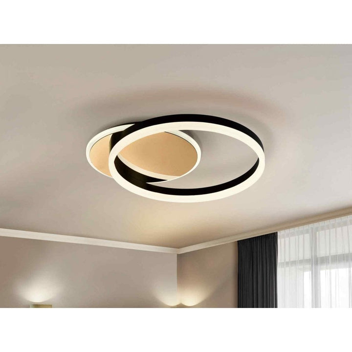 Schuller 226387 Oriel LED Flush Ceiling Light Gold/Black